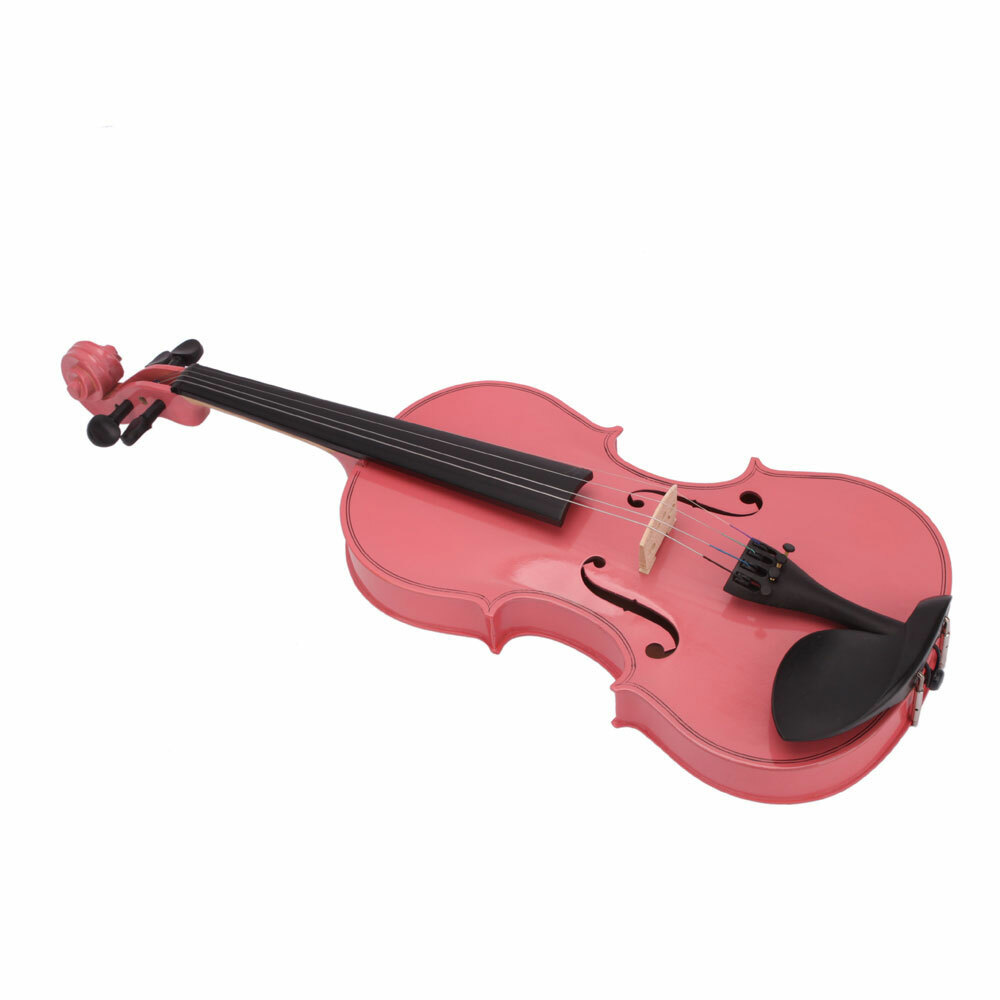 1/8 Acoustic Violin With Case Bow Rosin Pink For Beginner