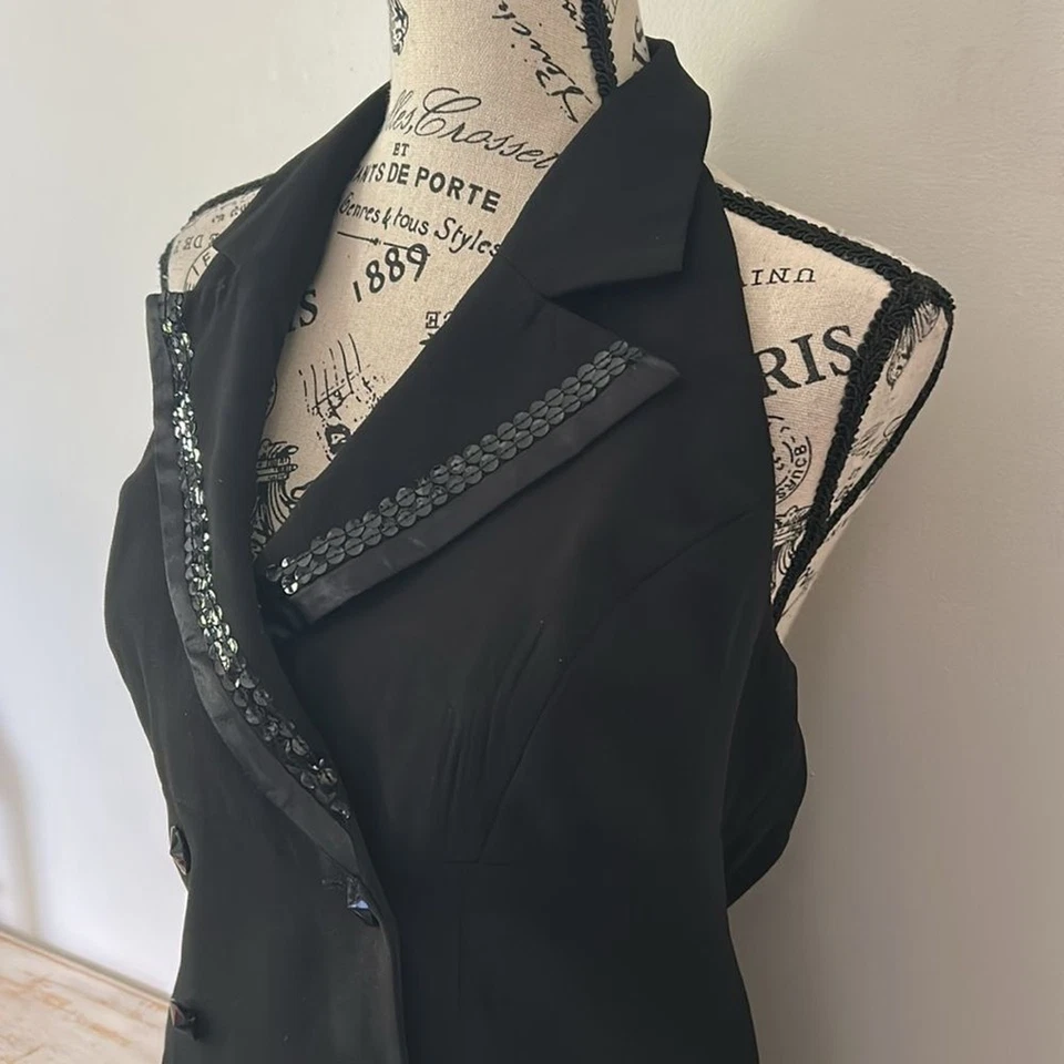 Conjunto formal chaleco y falda sin mangas vintage Metrostyle Y2K 2 piezas para mujer talla 10/M Foto 3 de 4