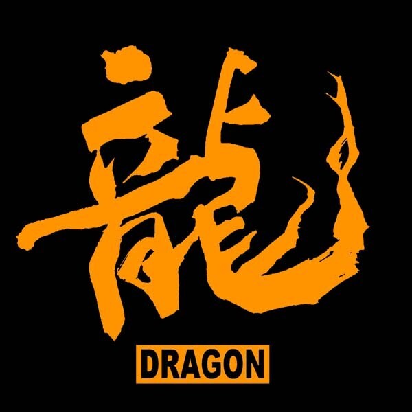 Tshirt Ryuu Dragon japanese calligraphy  by samurai keisui Japan-image