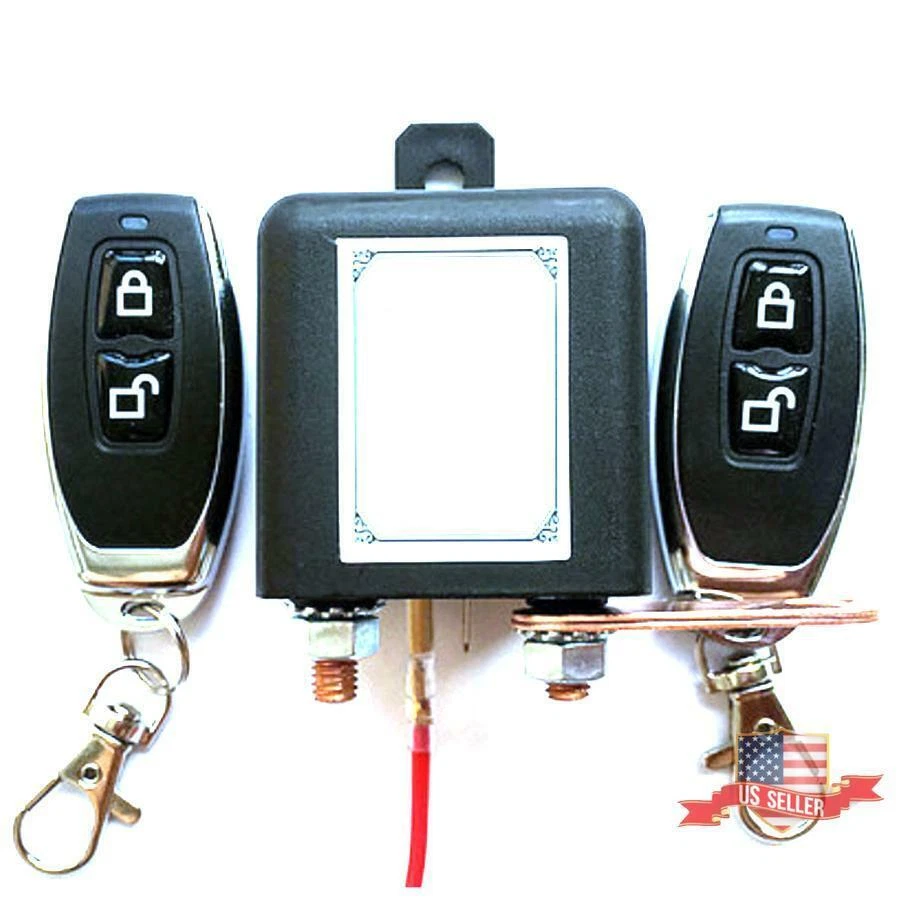12 В автомобильный аккумулятор разъединитель реле изолятор главный переключатель беспроводной двойной пульт дистанционного управления США - Изображение 2 из 4