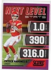 2021 Score NEXT LEVEL STATS PURPLE #NL2 Patrick Mahomes II KANSAS CITY CHIEFS 39