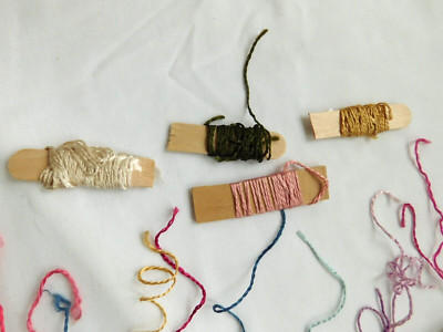 Lot of Vintage Silk & Silk Like Thread Many Colors Small Projects