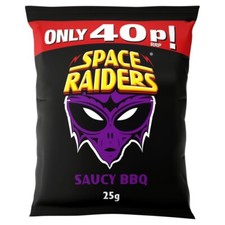 Space Raiders Saucy BBQ Snacks 25g 36 Pack