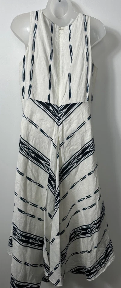 Vestido maxi Lauren Ralph Lauren etiqueta preta tamanho 8 lenço 100% linho forrado B1 - Imagem 4 de 4