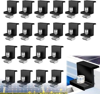 SOL-TEC 1x Solarmodul Endklemme Mittelklemme PV Halterung Befestigung Montage 30mm-40mm