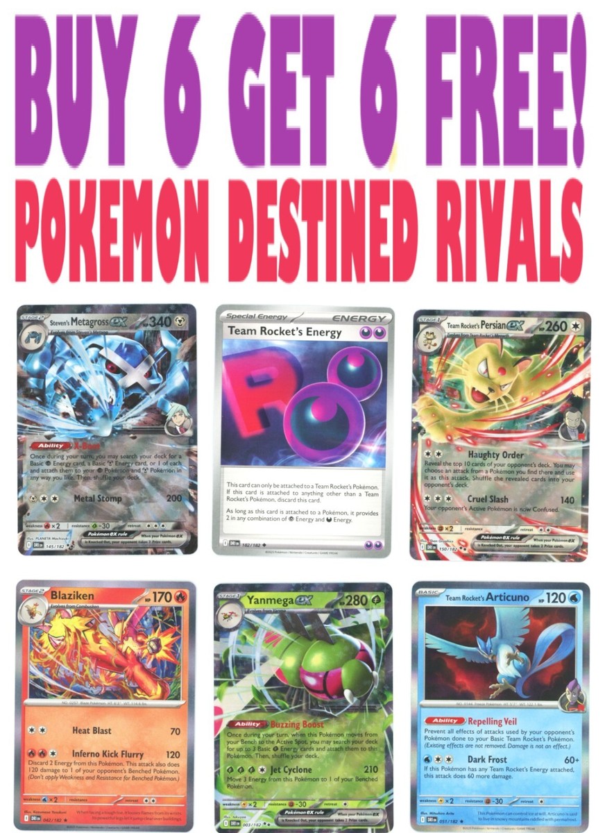 Pokemon Destined Rivals Scarlet & Violet (BUY 6 GET 6 FREE) You