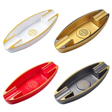 Cigar Ashtray With 2 Slots Portable Lightweight Ashtray Table Decoration.