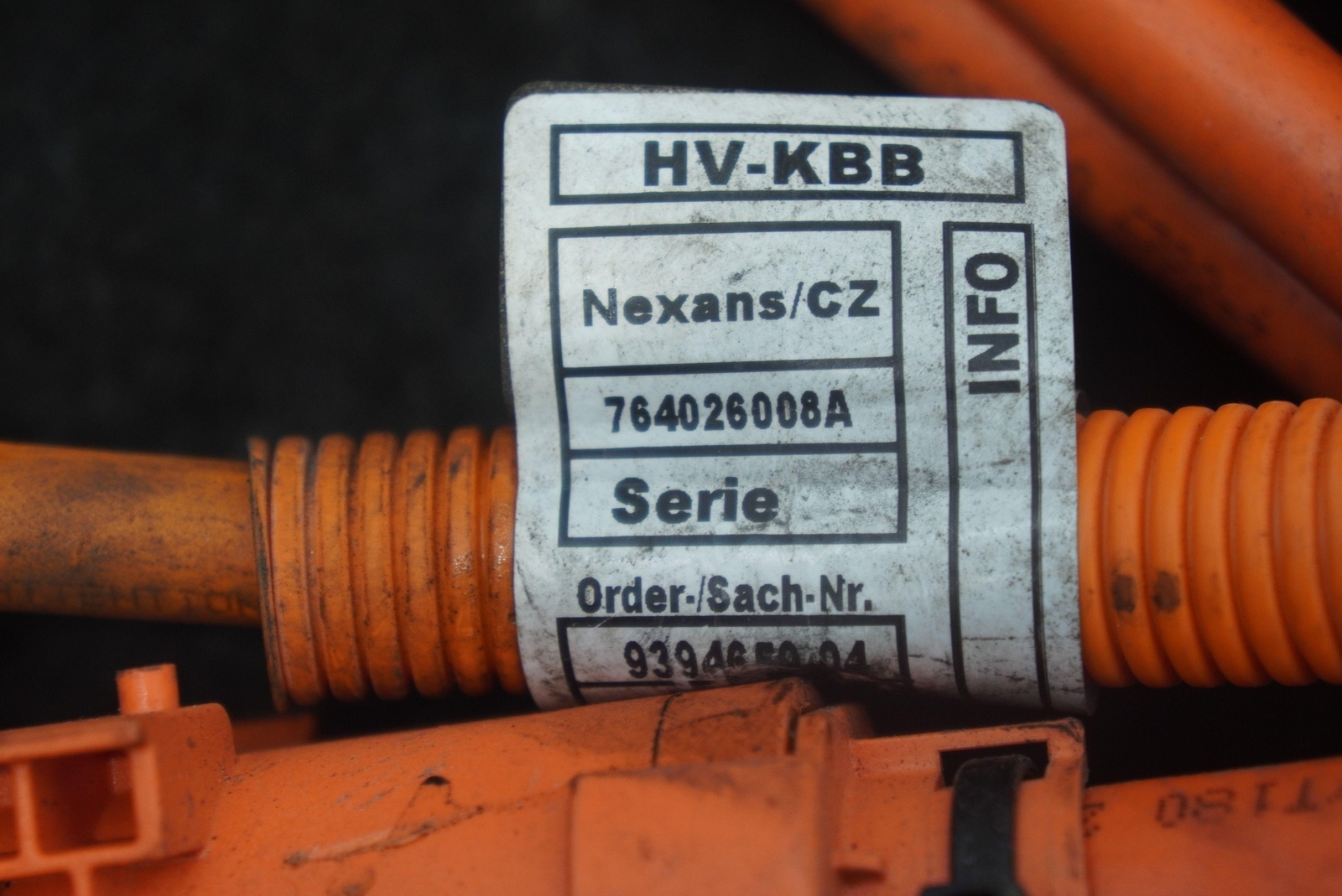 Engine Motor Battery High Voltage Wire Harness Cable Set 61128482382 BMW i8 2015