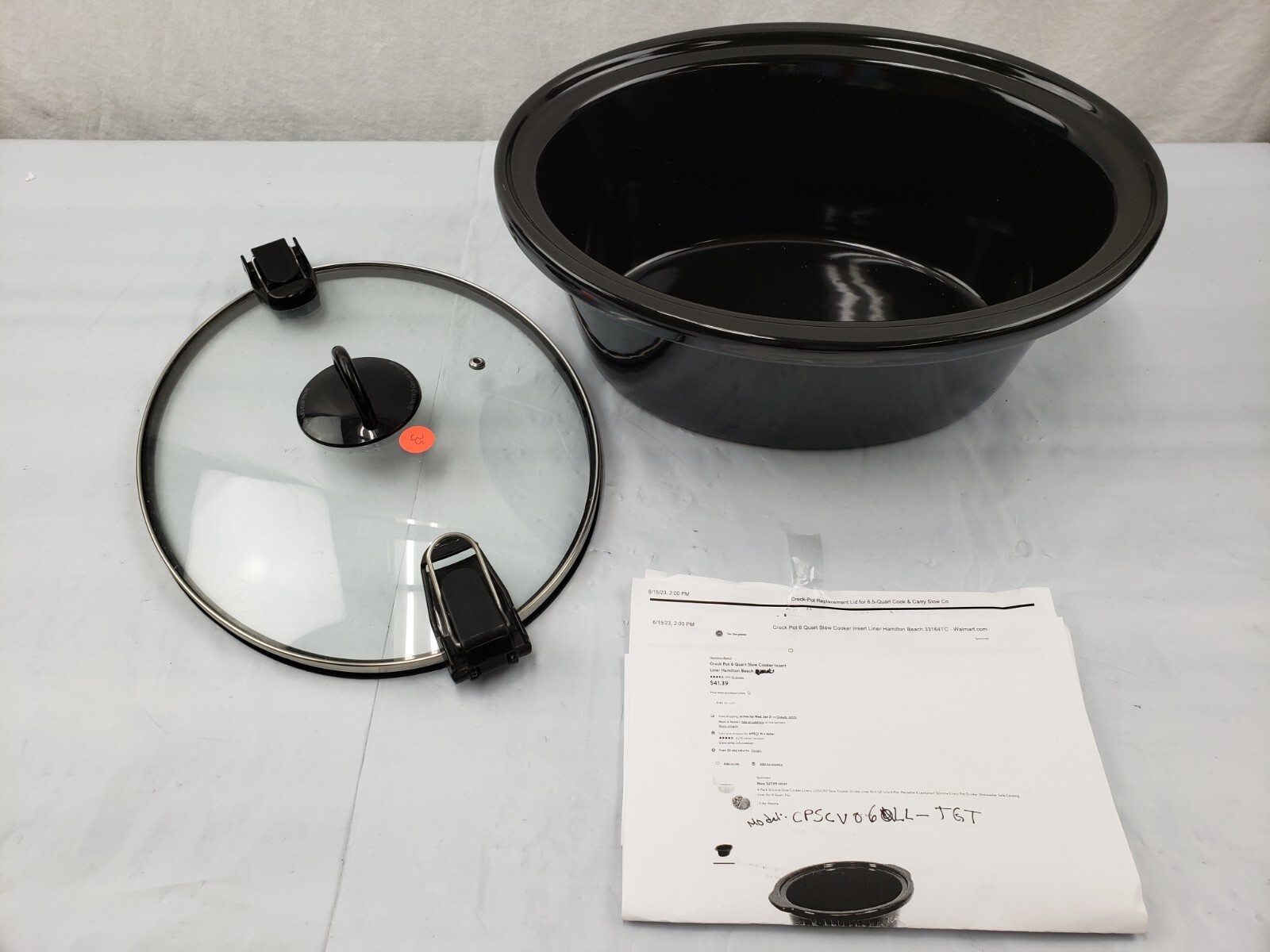 New Hamilton Beach Slow Cooker 6 qt OVAL Stoneware AND Locking LID Replacement