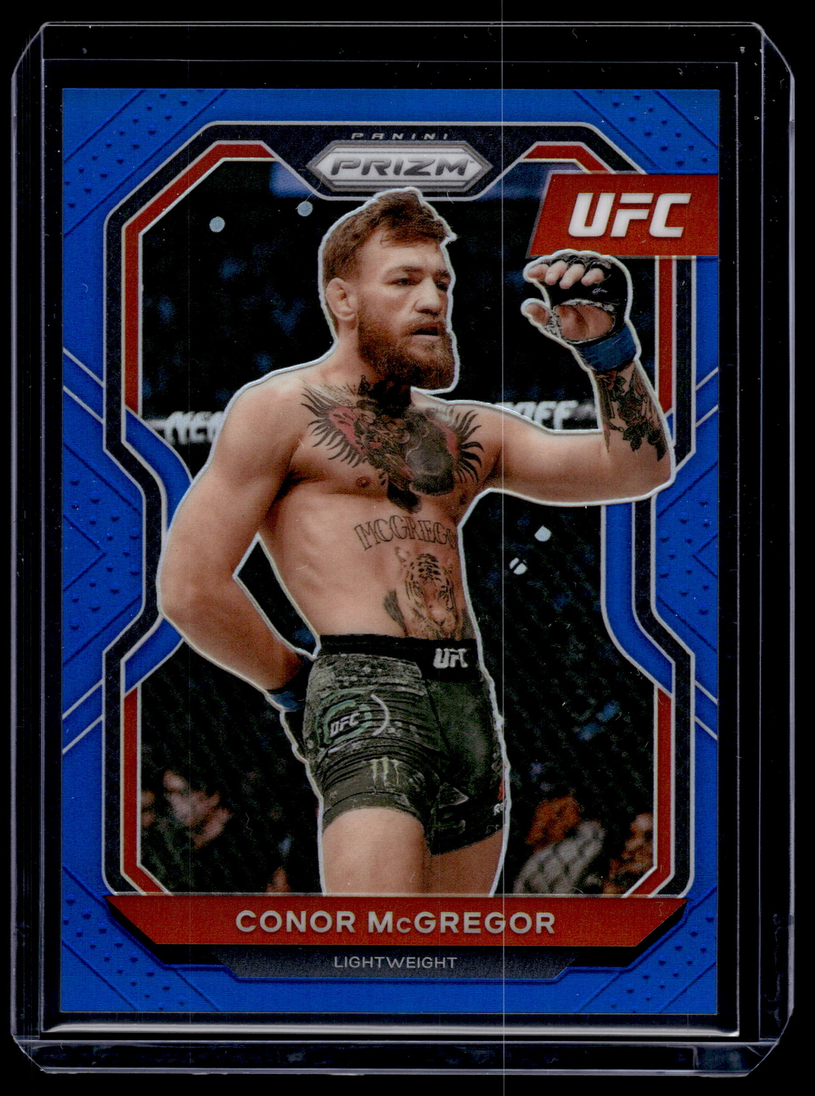 Conor McGregor 2021 Panini Prizm UFC Blue Prizm Card /199 #30
