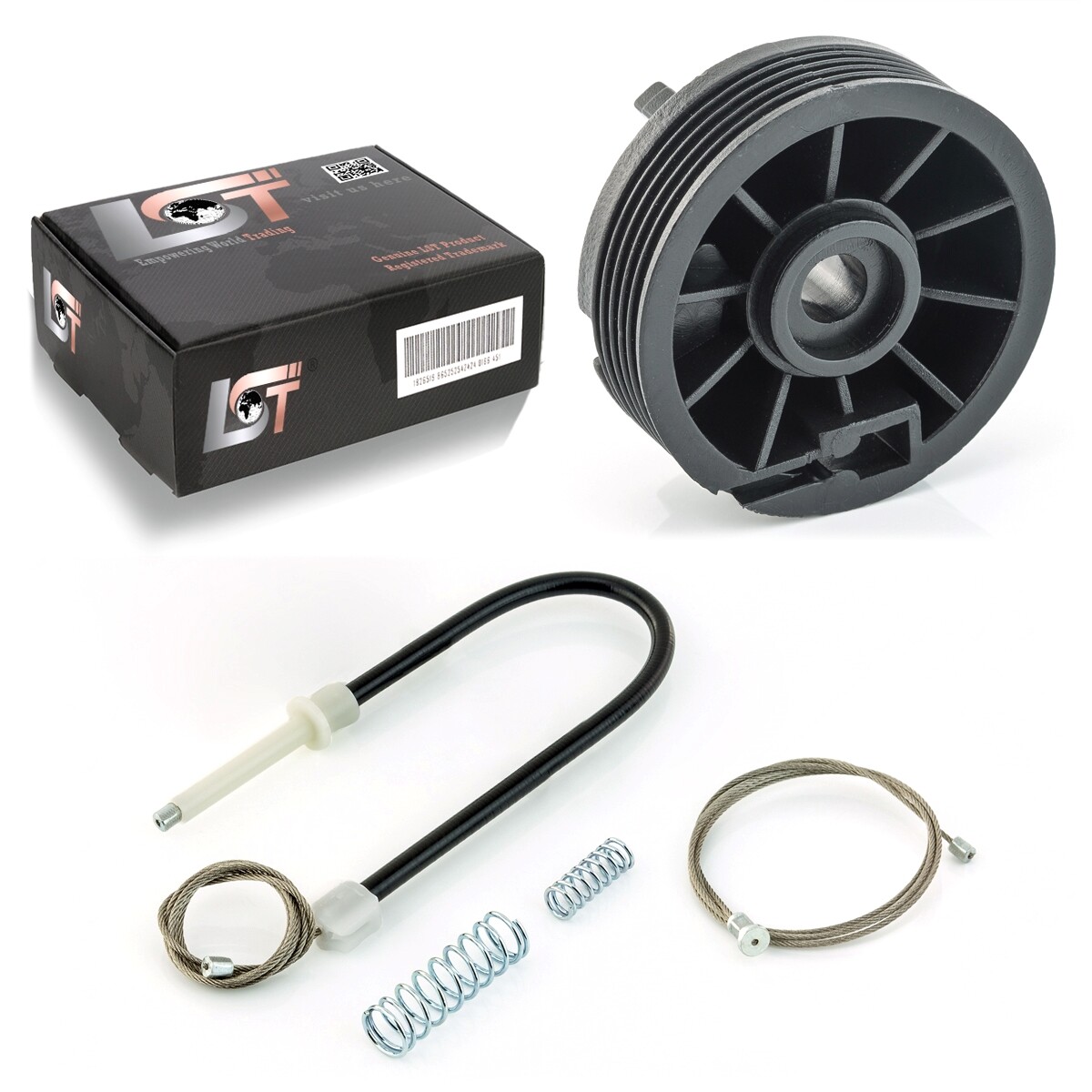 Window Regulator Repair Kit Set Cable Pulley HR For PEUGEOT 206 CC CABRIO 2D