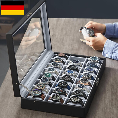 24 Uhrenbox Uhrenkoffer Schmuckkästchen Uhrentruhe Uhrenkasten