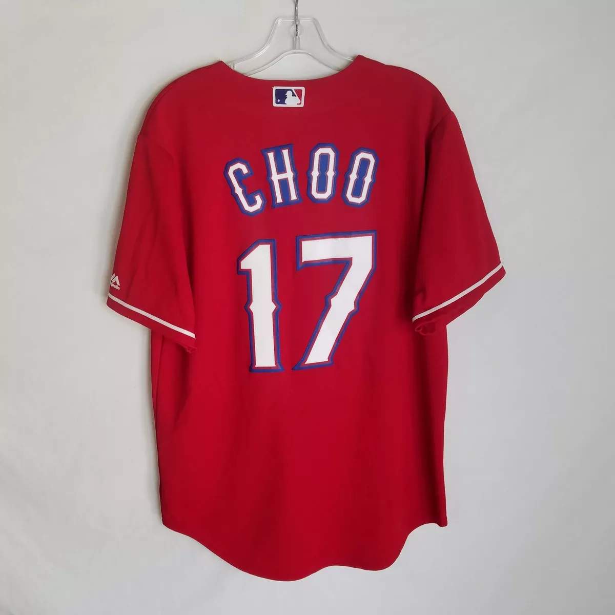 Majestic Cool Base Mens Red Shin Soo Choo Texas Rangers Baseball