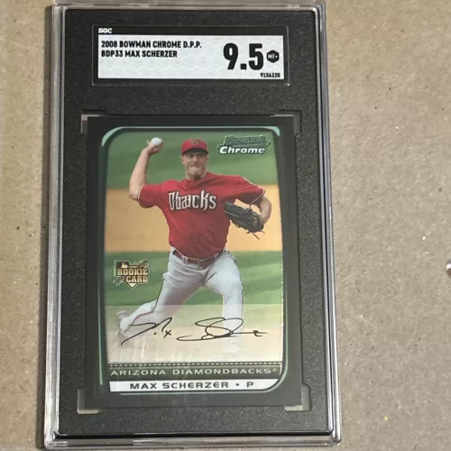 2008 Bowman Draft Chrome D.P.P Max Scherzer Rookie RC BDP33 SGC 9.5