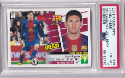 2013 Panini Este No. 16 Lionel Messi Colecciones Liga BBVA PSA 6
