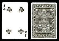 1 x playing card Theory11 High Victorian - 4 of Clubs ZT 39