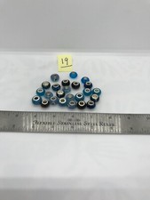 European Style Large Hole Beads Glass  Acrylic Lot Mixed Blues