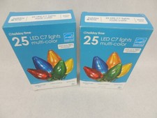 HOLIDAY TIME LED C7 MULTI-COLOR LIGHTS, 2 PACKS OF 25