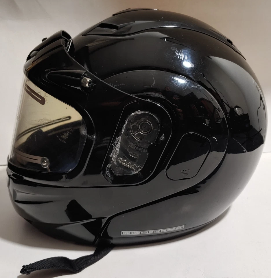 HJC Helmet XL Motorcycle Modular Flip-Up SY-Max Matte Black w/ Box & bag & CR-05 - Image 3 of 4