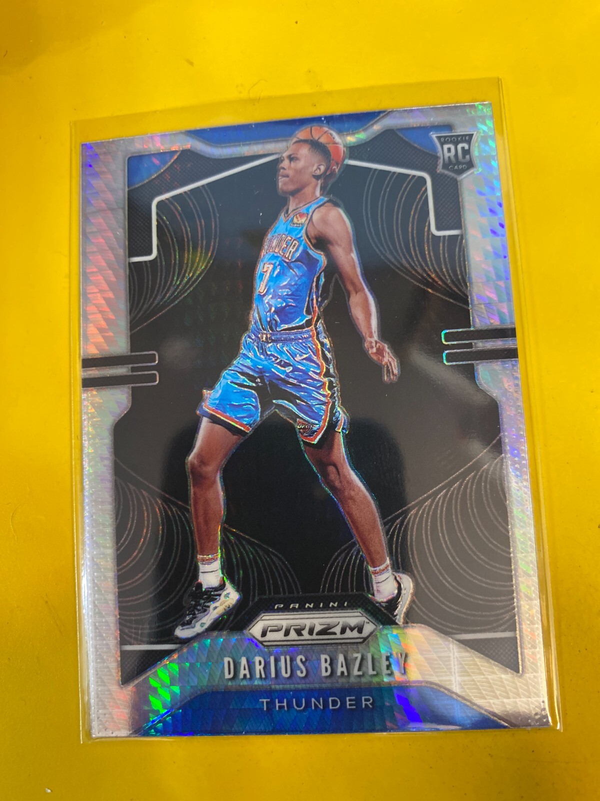 RS9568 2019-20 Panini Prizm Prizms Hyper #289 Darius Bazley Rookie