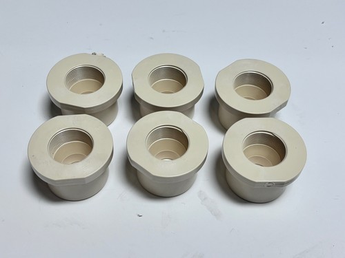 Cpvc Adapter 2” slip x 1” fpt Reducer Bushing Spigot 6pc