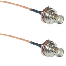 RG316 BNC FEMALE BIG BULKHEAD to BNC FEMALE BIG BULKHEAD Coax RF Cable USA-Ship