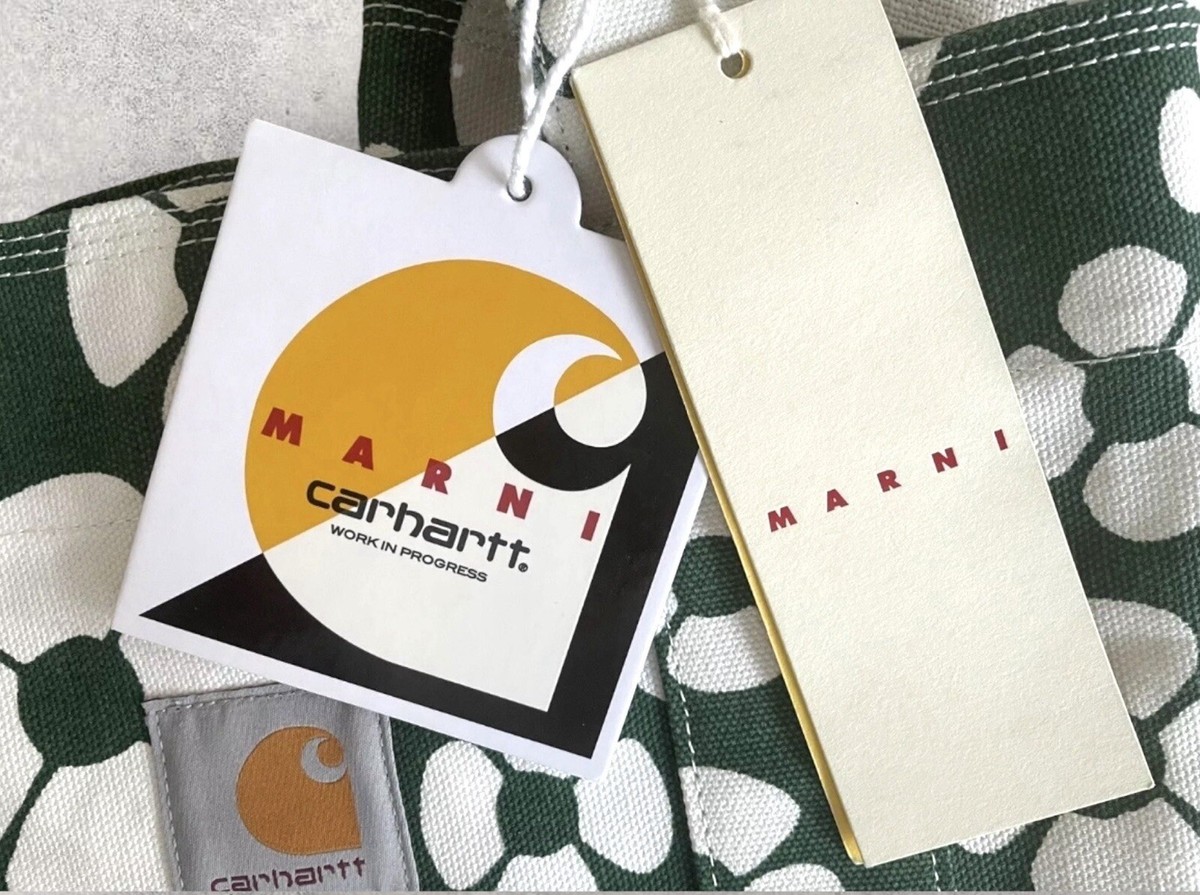 Marni X Carhartt WIP Clover Floral Canvas Large Tote Bag, NWT