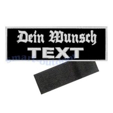 rechteckiger Aufnäher mit Klett Wunschtext N...