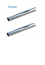 2 Radsnaps Radiator Pipe Covers 15mm x 200mm Universal Plastic Chrome