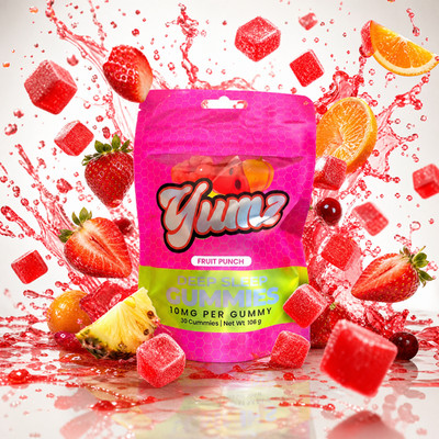 Hemp-Oil Gummy - Sleep Gummies - Fruit Punch - Vegan - Made in USA - 30CT - YUMZ