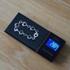 Authentic Tiffany & Co Open Heart Circle Link Sterling Silver Bracelet GENUINE