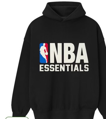 Authentic Fear of God Essentials x  NBA Hoodie IN HAND XXL black