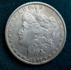 1892 P  Morgan Silver Dollar ONLY 1,618,000 MINTED FINE TO VF CONDITION