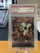 1998 Topps Finest #120 Brett Favre Green Bay Packers NFL HOF PSA GEM MT 10
