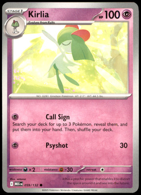 Kirlia Regular ME01: Mega Evolution 059/132 NM satoma