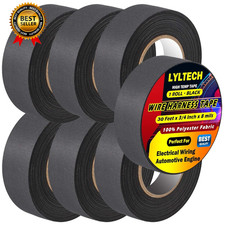 Polyester Wire Harness Tape 7 Rolls 3 4In 30Ft Heat Resistant Flame Retardant...