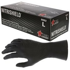 MCR Safety 6062 NitriShield™ Stealth™ 12" 6 mil Black Disposable Powder-Free