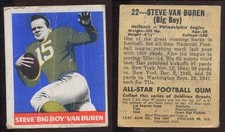 1948 Leaf #22 Steve Van Buren RC POOR Philadelphia Eagles HOF green jersey