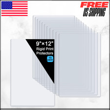 Hard Plastic Sheet Protectors Menu Rigid Clear Paper Photo Sleeves 9" X 12" 10PK