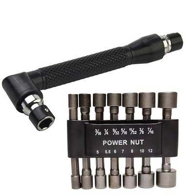 L Type Screwdriver Bit Holder With Double-End Handle 6.35mm Socket Wrench Set