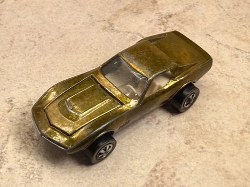 Original Hot Wheels Redline - Gold US Custom Corvette!! - Free Shipping!!