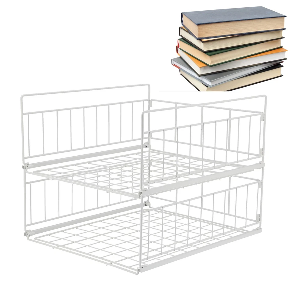 2 Tier Detachable Iron Storage Hanging KitchenBaskets Spice Storage Rack Shelf - Image 4 of 4