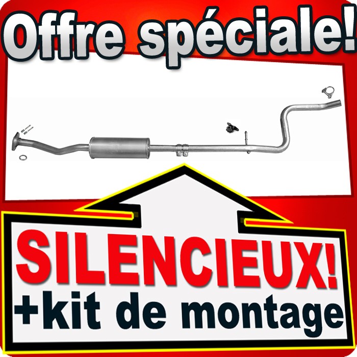 Silencieux intermédiaire Peugeot 207 pour trajets quotidiens silencieux 1.6V
