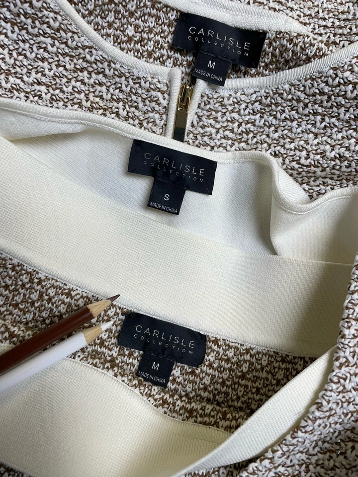 NUEVO Conjunto Falda Traje Colección Carlisle Talla M Tres Piezas Chaqueta Falda Top Tejido Foto 2 de 4