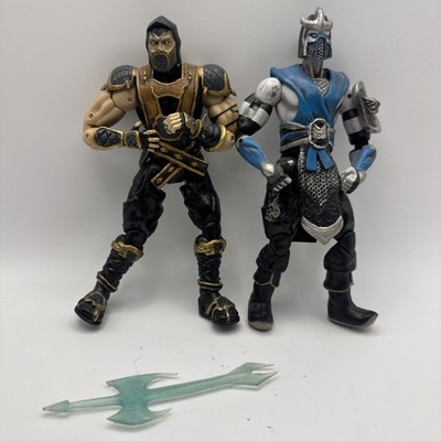 Mortal Kombat Sub Zero Scorpion Deception 6  Action Figure 2005 Midway LOT set