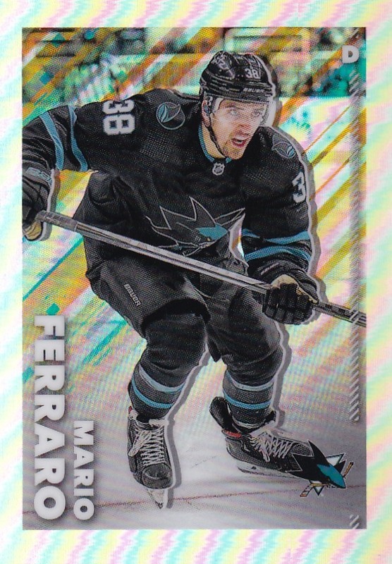 2022-23 Topps Chrome NHL Sticker Refractor #405 Mario Ferraro /99