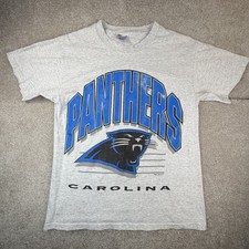 Vintage 1995 Carolina Panthers T Shirt Hanes Mens Medium Big Logo NFL USA