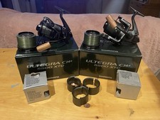Shimano Ultegra CI4+ 5500 XTC Carp Fishing Reels x 2 boxed with spare spools