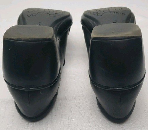 Clarks Black Leather Clogs Casual Wedge Size 7 M 88802 Mule Closed Toe - Picture 6 of 12