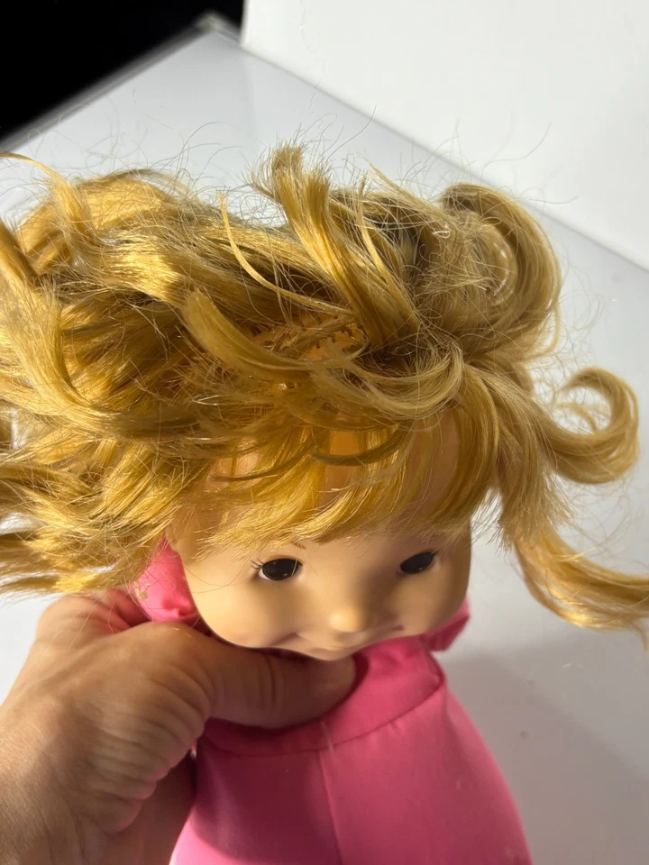 Винтажная кукла-девочка 1970-х Fisher Price Natalie Lapsitter 12 дюймов No202, 1973 «КАК ЕСТЬ» - Изображение 4 из 4